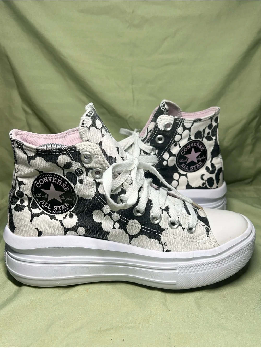 Converse Chuck Taylor All Star Move Platform High top Inked Shoes Size 8
